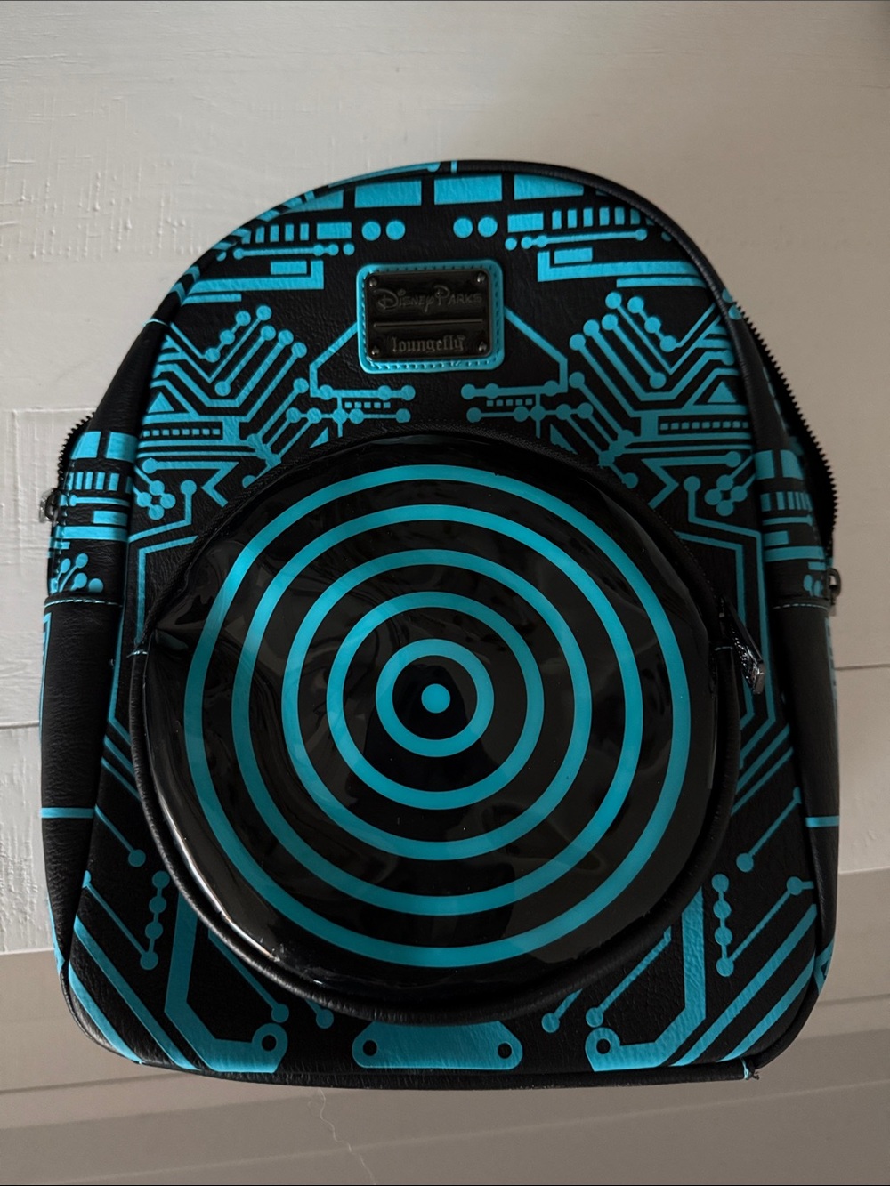 Loungefly Black and Teal Circuit Board Backpack